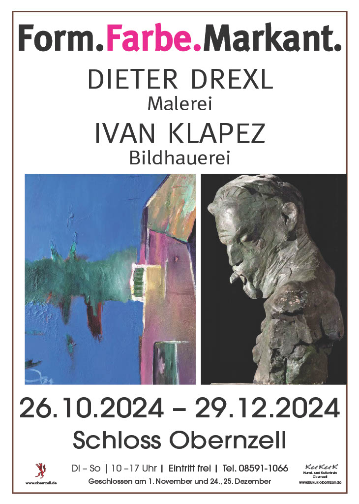 Ausstellung Malerei Drexl und Bildhauerei Klapez